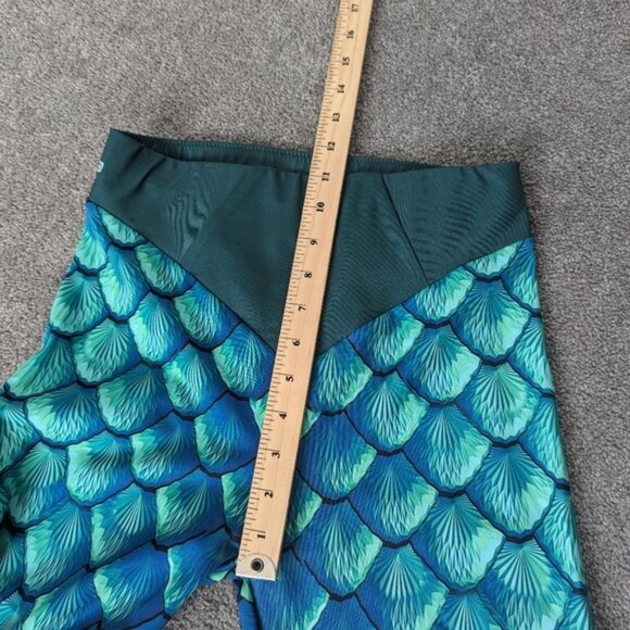 Women's Athletic Leggings Size Medium Mermaidcore Mermaid Green Body Sculpted - Picture 11 of 11